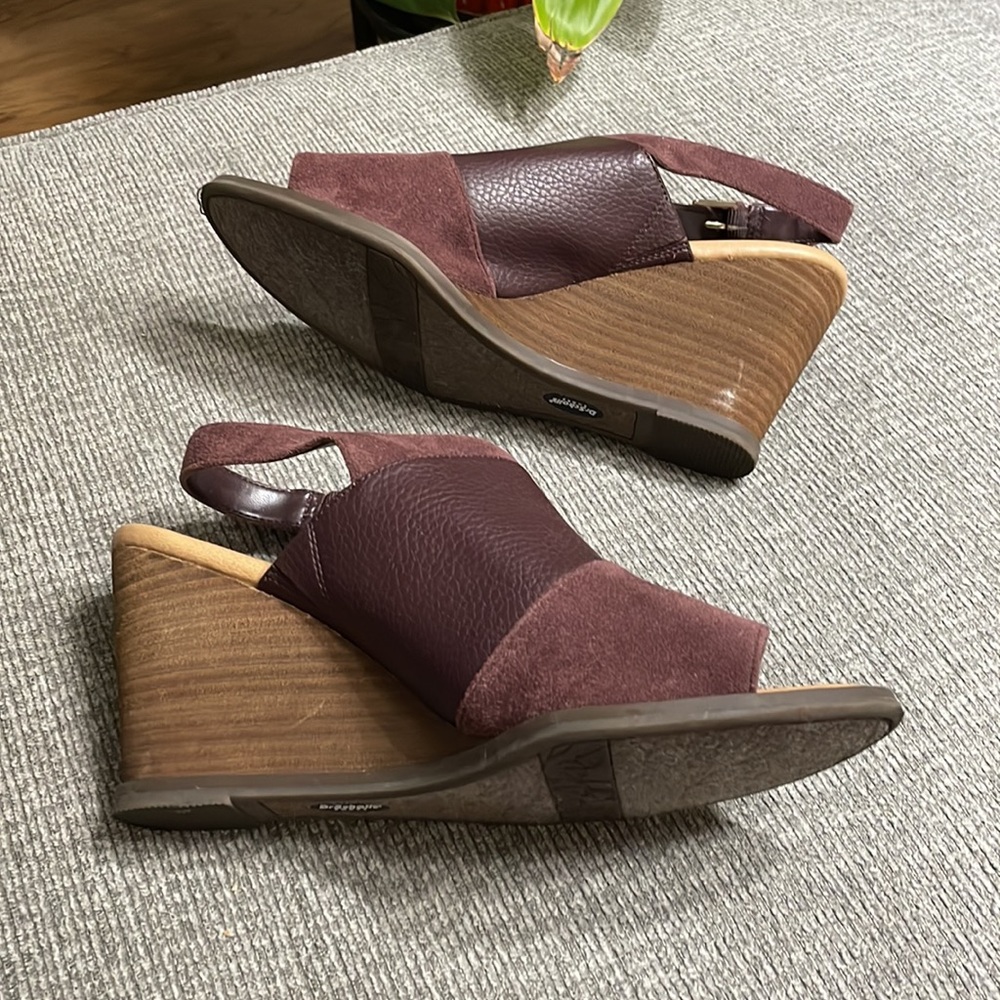 Dr Scholl’s Wedge Sandals Used Wine Size 10M